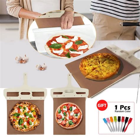 Pelle Pizza Coulissante Pliable Avec Manche En Bois Spatule De