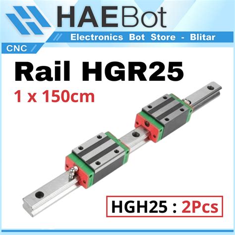 Jual HAEBOT Set Rail HGR25 HGR 25 1x150cm Rel Linear Guide Shaft 25mm