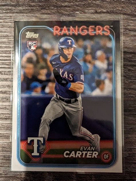 2024 Topps Series 1 Evan Carter Rookie Card 280 Texas Rangers RC EBay