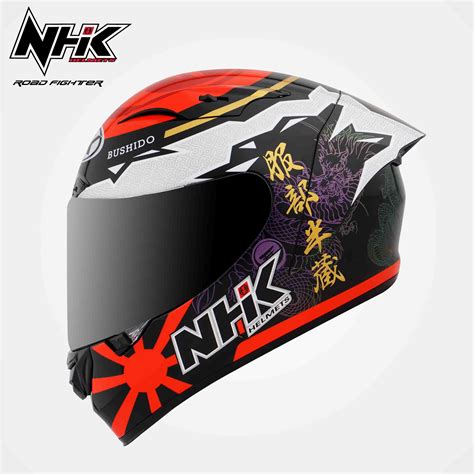 Nhk Helmets Gp R Tech Miha Full Face With Free Smoke Visor Nhk Arm