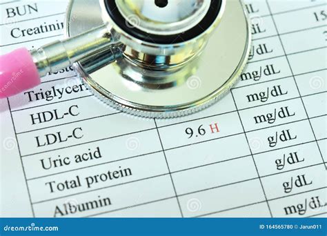 Abnormal High Results Of Lipid Profile And Blood Sugar Test Royalty