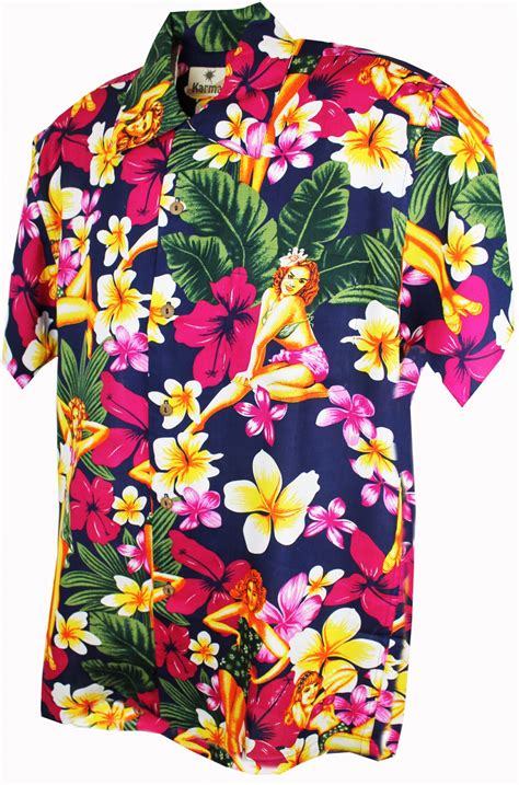 Hawaiian Shirt - PinUp Blue