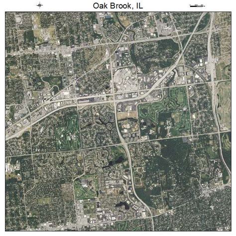 Aerial Photography Map of Oak Brook, IL Illinois