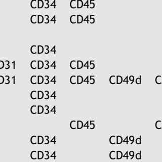 Summary of positive cell surface markers of mesenchymal stem cells ...