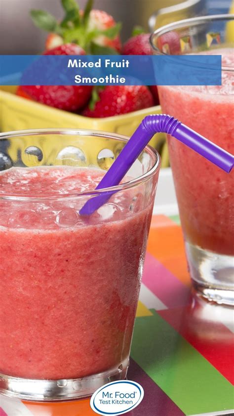 Mixed Fruit Smoothie Recipe In 2020 Mixed Fruit Smoothie Mixed