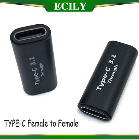 ECILY USB Type C Adapter Female To Female Converter Portable USB C