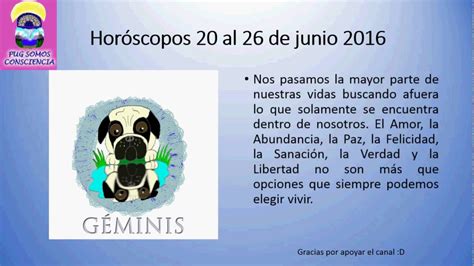 Hor Scopos Semanales Geminis Al De Junio Youtube