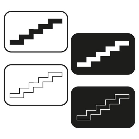 Conjunto de iconos de escaleras ilustración vectorial eps 10 imagen de