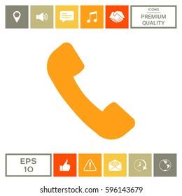 Telephone Handset Symbol Telephone Receiver Icon Stock Vector Royalty