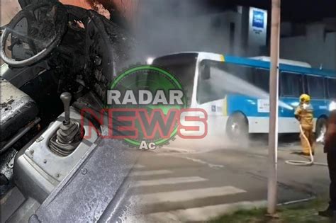 Pane elétrica pode ter sido o motivo do ônibus pegar fogo em Rio Branco