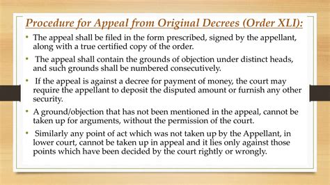 First Appeal Practice Procedure And Powers Of Appellate Court Ppt Pptx