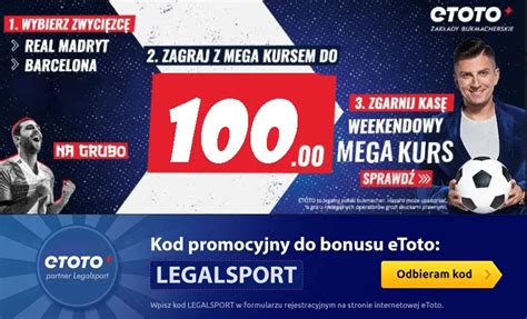 Kurs 100 na wygraną Realu lub Barcelony w Etoto Postaw zakład w promocji