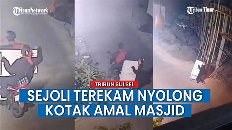 Video Pasangan Sejoli Nyolong Kotak Amal Masjid Ngakunya Terdesak