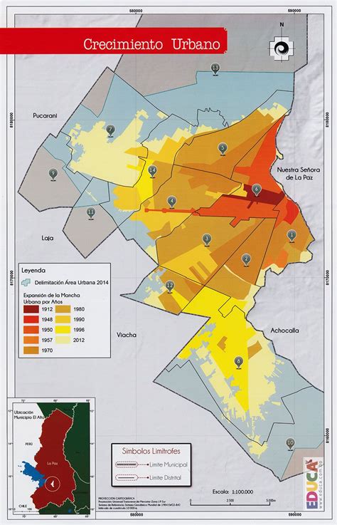 Crecimiento urbano de la ciudad de El Alto Análisis urbano Planos