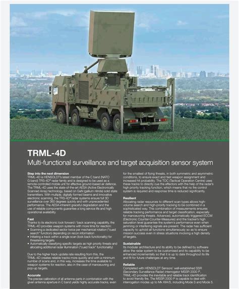 𝔗𝔥𝔢 𝔇𝔢𝔞𝔡 𝔇𝔦𝔰𝔱𝔯𝔦𝔠𝔱 on Twitter Hensoldt delivers first TRML 4D radar to