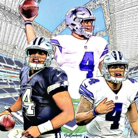 Dak Prescott Qb Dallas Cowboys Dallas Cowboys Decor Dallas Cowboys