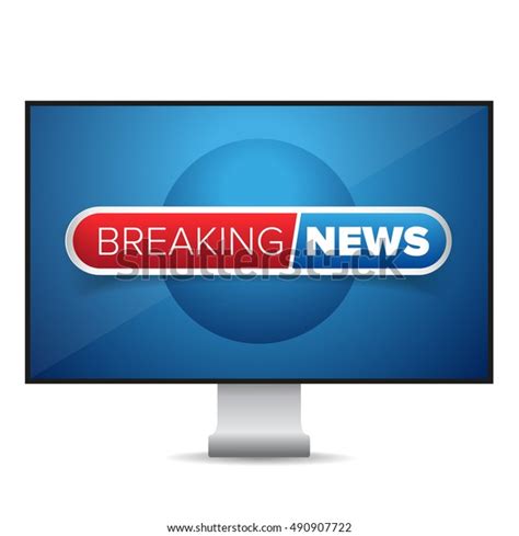 Breaking News Tv Screen Vector Stock Vector (Royalty Free) 490907722 | Shutterstock