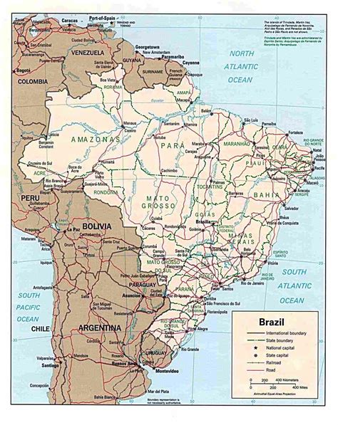 Mapas Imprimidos De Brasil Con Posibilidad De Descargar