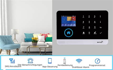 Gsm Funk Alarmanlage Set Mhz Gsm Gprs Wifi Drahtloses