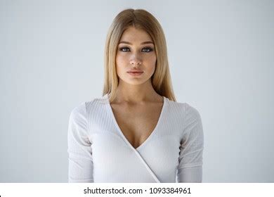Lovely Blonde Girl Sexy Jeans Shirt Stock Photo 1093384961 Shutterstock