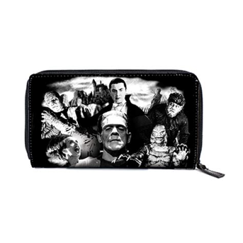 Universal Monsters Collage Ladies Wallet Wallets For Women Black