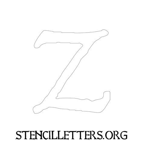 5 Inch Free Printable Individual 167 Calligraphy Uppercase Letter Stencils Stencil Letters Org