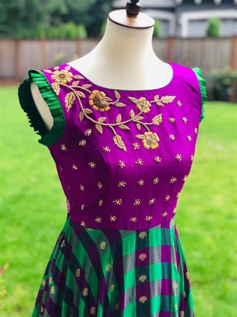 Pin By Sai Lakshmi On Trendy Blouse Embroidered Blouse Designs Girls