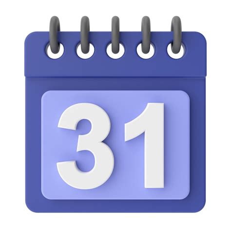 Premium Photo 31st Thirtyfirst Day Of Month 3d Calendar Icon