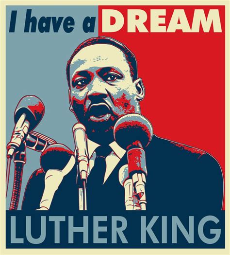 Martin Luther King Poster With Microphones In Front Of Him