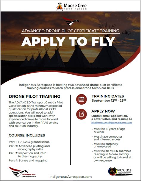 ADVANCED DRONE PILOT CERTIFICATE TRAINING – Moose Cree Training and ...