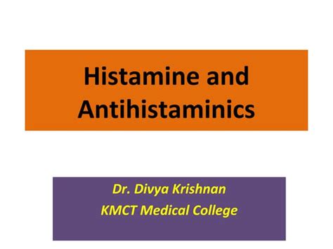 Antihistaminics Divya Ppt