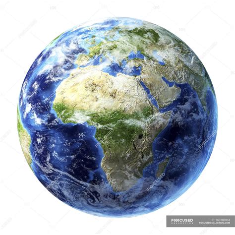 Satellite view of Africa — map, isolated - Stock Photo | #160288964