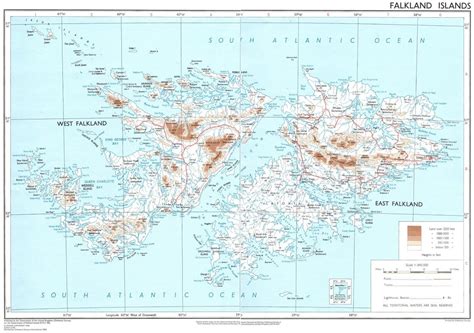 Falkland Islands Country Map Islas Malvinas