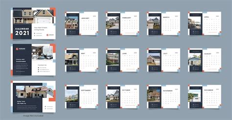 Premium Psd Real Estate Desk Calendar Template