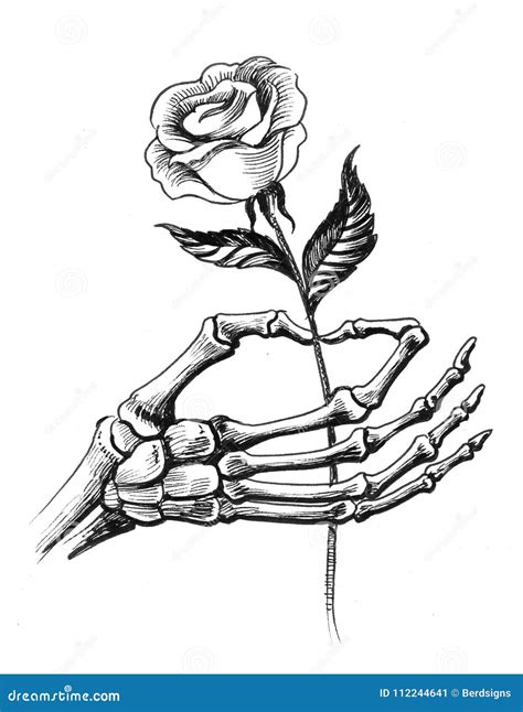 Hand Rose Drawing