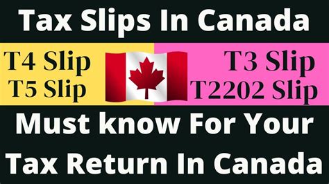 Tax Slips In Canada T Slip T Slip T Slip T Slip Must