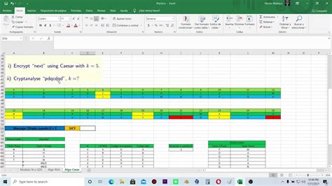 Cifrado C Sar Encriptar Y Desencriptar En Excel Youtube