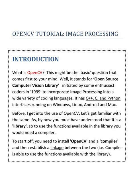 PDF Introduction To Image Processing Using OpenCV DOKUMEN TIPS