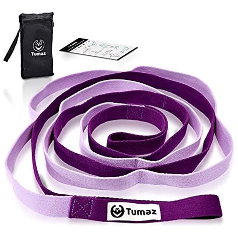 Tumaz Stretching Strap 10 Loops Non Elastic Yoga Strap The