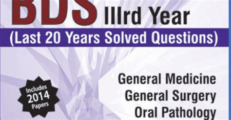 Mastering The Bds 3rd Year Last 20 Years Solved Questions 5th Edition