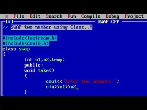 C Program To Swap Two Numbers Using Class And Object Images