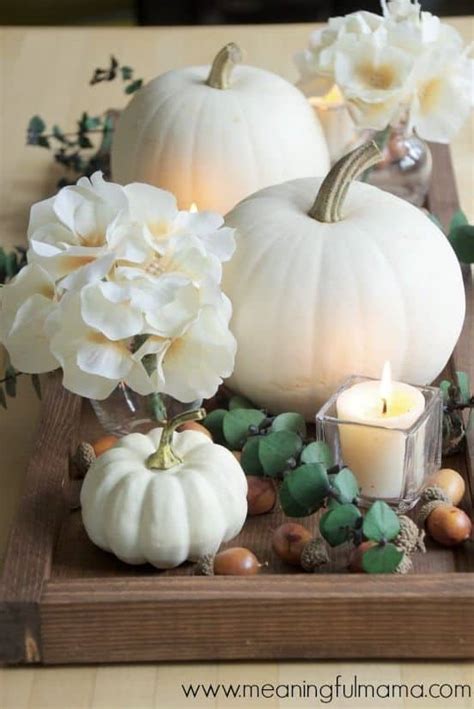 15 Pretty Ways To Decorate Your Home With White Pumpkins For Fall