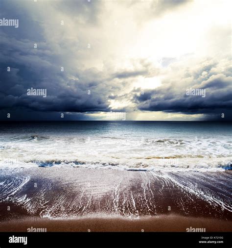 Sea waves storm Stock Photo - Alamy