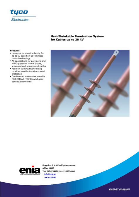 PDF Heat Shrinkable Termination System For Cables Up To 36 KV The