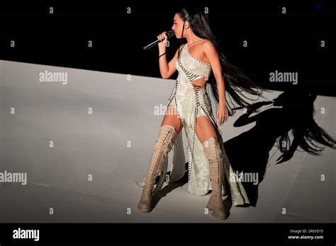 Elen Yeremyan AKA Brunette Of Armenia Performs During Dress Rehearsals For The Second Semi Final