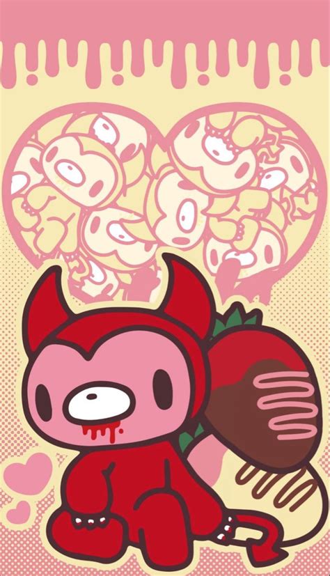 Gloomy Bear Valentines Hello Kitty Iphone Wallpaper Bear Wallpaper