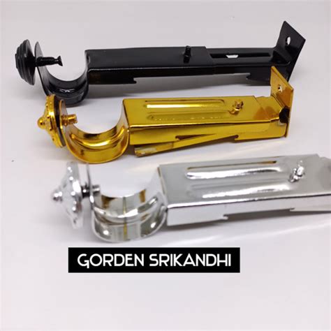 Jual Kaki Penyangga Tiang Batang Gorden Bracket Dudukan Hordeng Gordeng