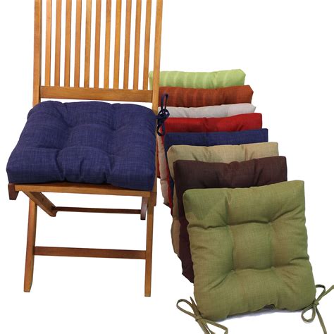 Blazing Needles Square Outdoor 16 in. Chair Cushions with Ties - Set of ...