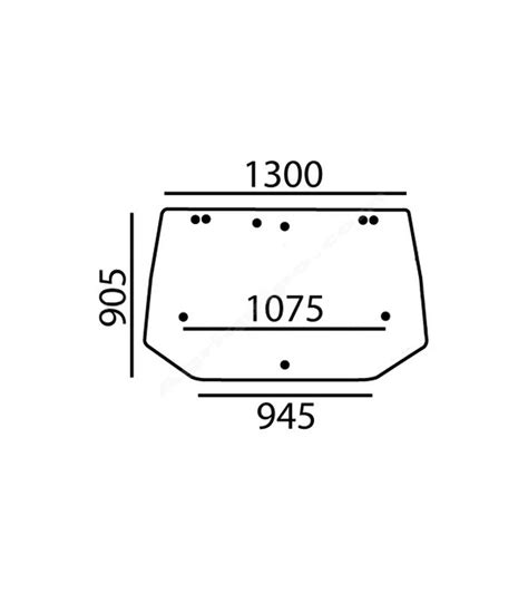 Cristal De La Ventana Trasera Superior Para Tractores Cnh Fiat Ford