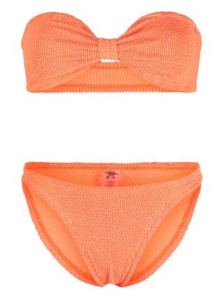 Hunza G Jean Strapless Bikini Set Farfetch